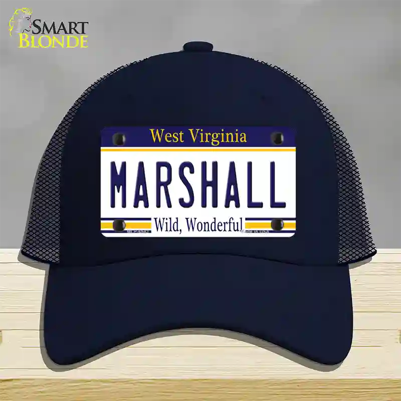 Marshall West Virginia Novelty License Plate Hat Mesh / Navy