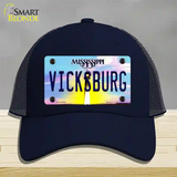 Vicksburg Mississippi Novelty License Plate Hat Mesh / Navy