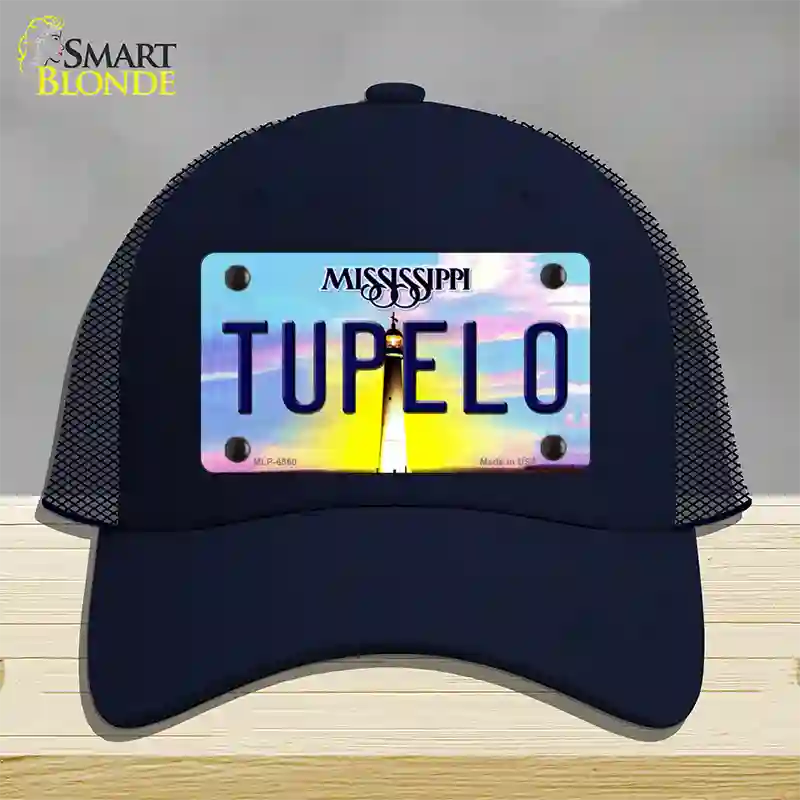 Tupelo Mississippi Novelty License Plate Hat Mesh / Navy