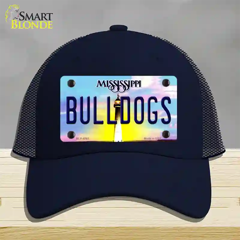 Bulldogs Mississippi Novelty License Plate Hat Mesh / Navy