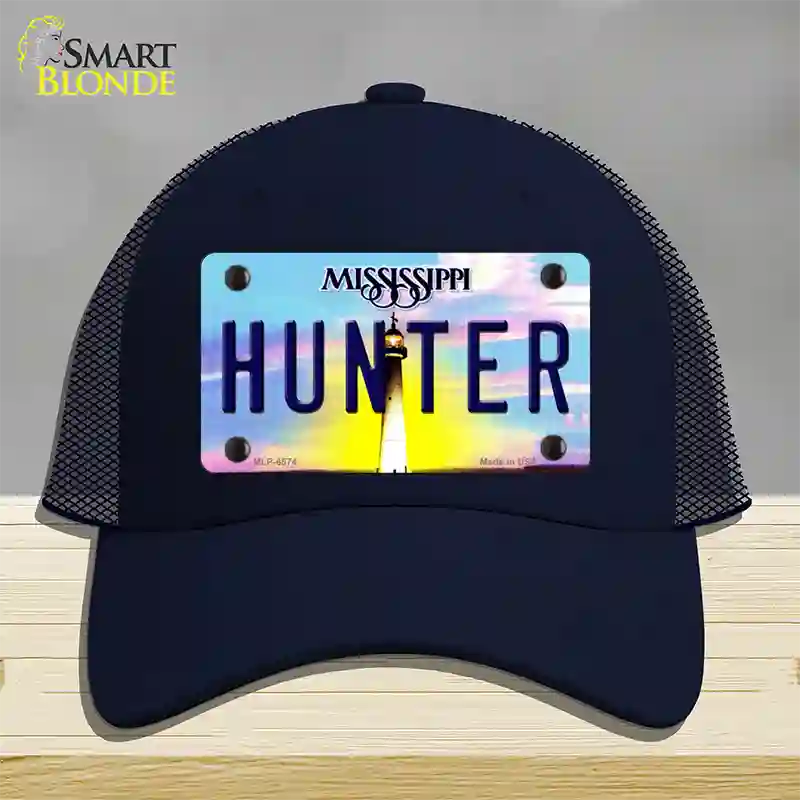 Hunter Mississippi Novelty License Plate Hat Mesh / Navy