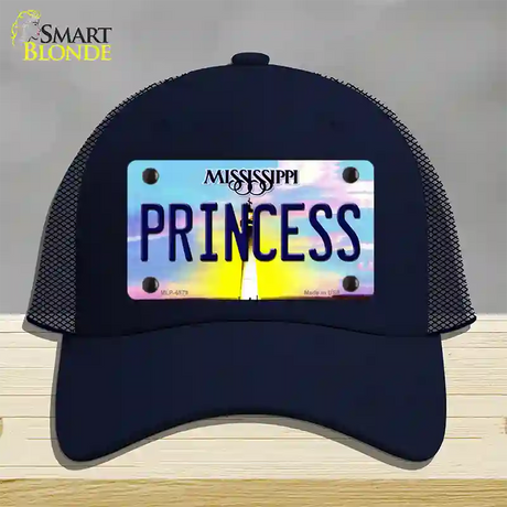 Princess Mississippi Novelty License Plate Hat Mesh / Navy