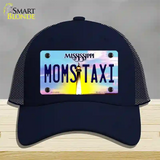 Moms Taxi Mississippi Novelty License Plate Hat Mesh / Navy