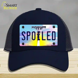 Spoiled Mississippi Novelty License Plate Hat Mesh / Navy