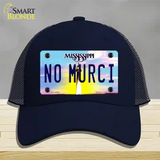 No Murci Mississippi Novelty License Plate Hat Mesh / Navy