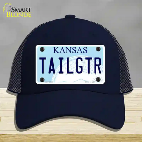 Tailgtr Kansas Novelty License Plate Hat Mesh / Navy