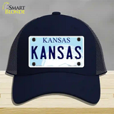 Kansas Novelty License Plate Hat Mesh / Navy