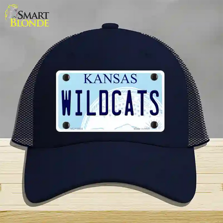 Wildcats Kansas Novelty License Plate Hat Mesh / Navy