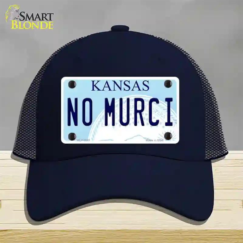 No Murci Kansas Novelty License Plate Hat Mesh / Navy