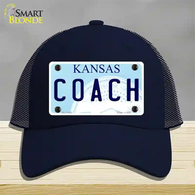 Coach Kansas Novelty License Plate Hat Mesh / Navy