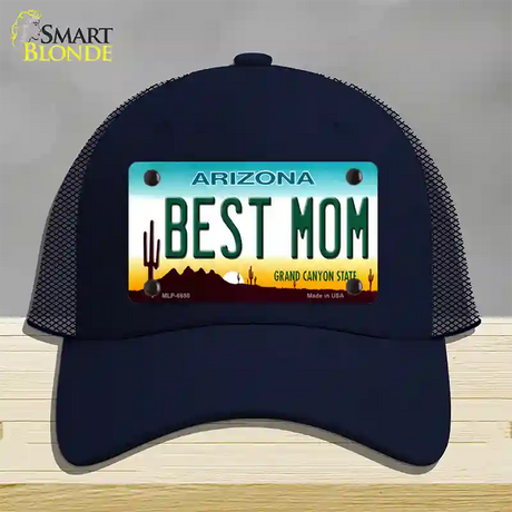 Best Mom Arizona Novelty License Plate Hat Mesh / Navy