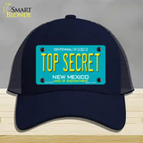 Top Secret New Mexico Novelty License Plate Hat Mesh / Navy