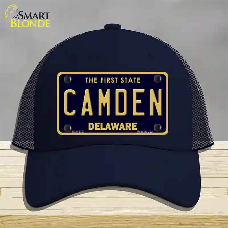 Camden Delaware Novelty License Plate Hat Mesh / Navy