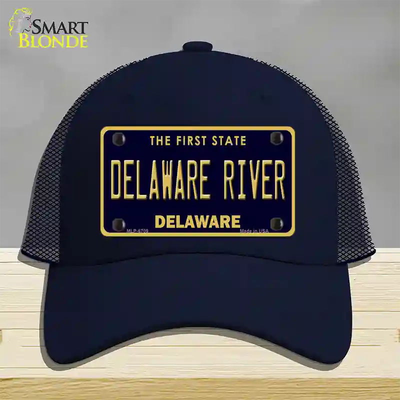 Delaware River Delaware Novelty License Plate Hat Mesh / Navy