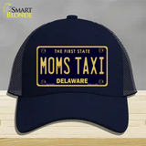 Moms Taxi Delaware Novelty License Plate Hat Mesh / Navy