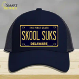 Skool Suks Delaware Novelty License Plate Hat Mesh / Navy