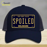 Spoiled Delaware Novelty License Plate Hat Mesh / Navy