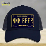 MMM Beer Delaware Novelty License Plate Hat Mesh / Navy