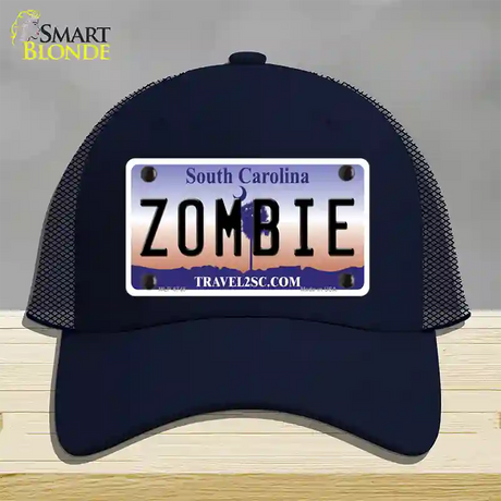 Zombie South Carolina Novelty License Plate Hat Mesh / Navy