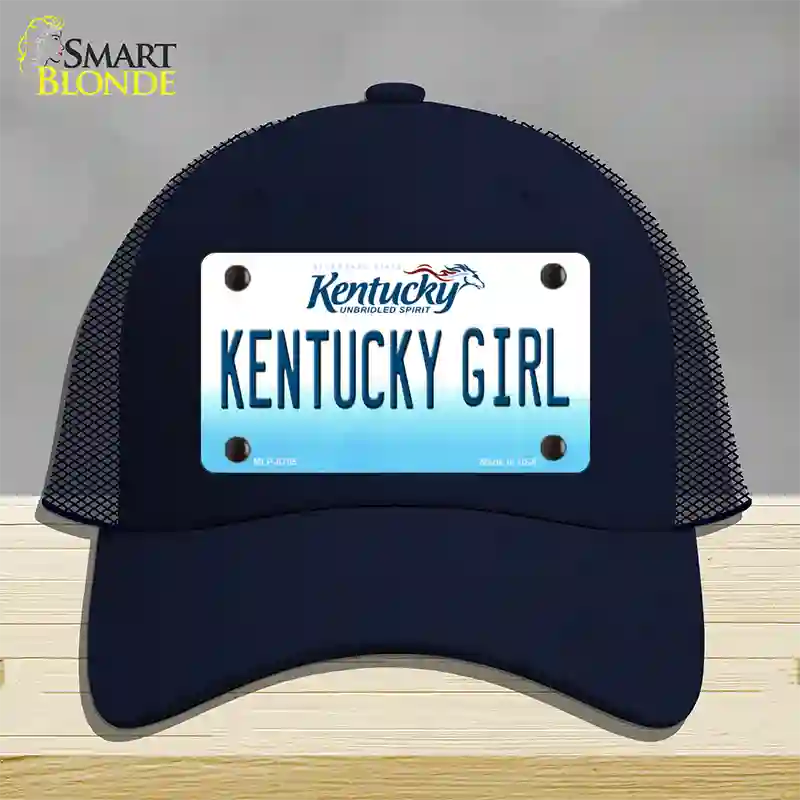 Kentucky Girl Kentucky Novelty License Plate Hat Mesh / Navy