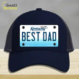 Best Dad Kentucky Novelty License Plate Hat Mesh / Navy