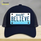 Believe Kentucky Novelty License Plate Hat Mesh / Navy