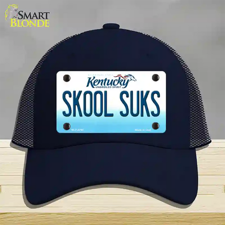 Skool Suks Kentucky Novelty License Plate Hat Mesh / Navy