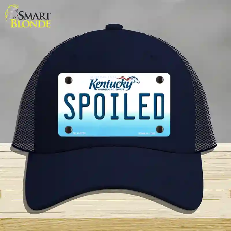 Spoiled Kentucky Novelty License Plate Hat Mesh / Navy