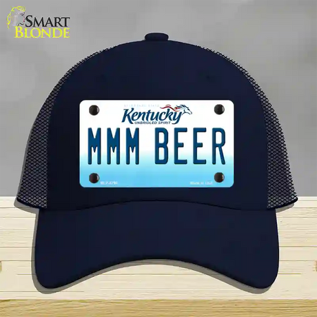 MMM Beer Kentucky Novelty License Plate Hat Mesh / Navy