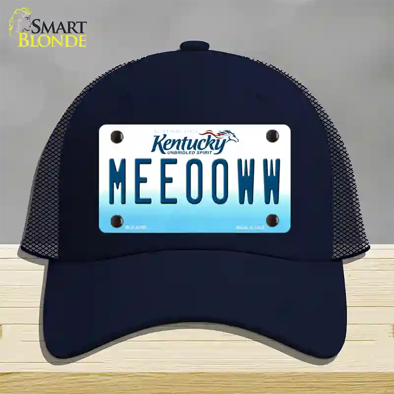 Meeooww Kentucky Novelty License Plate Hat Mesh / Navy