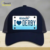 I Love Derby Kentucky Novelty License Plate Hat Mesh / Navy