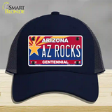 Arizona Centennial Az Rocks Novelty License Plate Hat Mesh / Navy