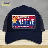 Arizona Centennial Native Novelty License Plate Hat Mesh / Navy