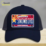 Arizona Centennial Snowbird Novelty License Plate Hat Mesh / Navy