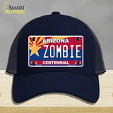 Arizona Centennial Zombie Novelty License Plate Hat Mesh / Navy