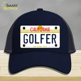 Golfer California Novelty License Plate Hat Mesh / Navy