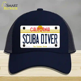 Scuba Diver California Novelty License Plate Hat Mesh / Navy