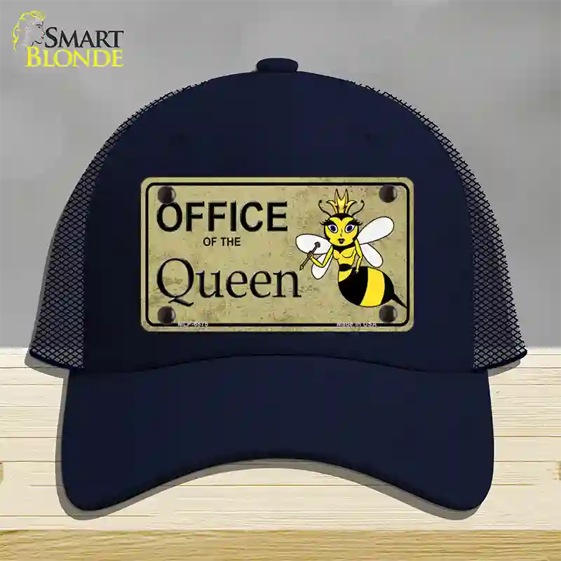 Office Of Queen Bee Novelty License Plate Hat Mesh / Navy