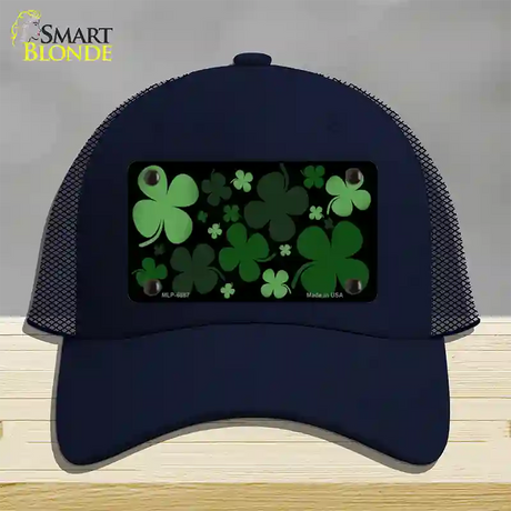 Clovers Novelty License Plate Hat Mesh / Navy