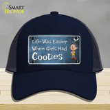 When Girls Had Cooties Novelty License Plate Hat Mesh / Navy