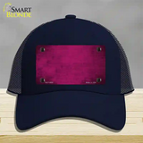 Pink Oil Rubbed Solid Novelty License Plate Hat Mesh / Navy