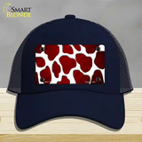 Red White Giraffe Oil Rubbed Novelty License Plate Hat Mesh / Navy