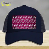 Pink White Anchor Oil Rubbed Novelty License Plate Hat Mesh / Navy