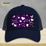 Purple White Love Oil Rubbed Novelty License Plate Hat Mesh / Navy