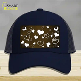 Brown White Love Oil Rubbed Novelty License Plate Hat Mesh / Navy