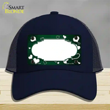 Green White Love Scallop Oil Rubbed Novelty License Plate Hat Mesh / Navy