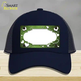 Lime Green White Love Scallop Oil Rubbed Novelty License Plate Hat Mesh / Navy