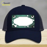 Mint White Love Scallop Oil Rubbed Novelty License Plate Hat Mesh / Navy