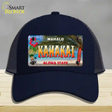 Kahakai Hawaii State Novelty License Plate Hat Mesh / Navy