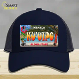 Ku uipo Hawaii State Novelty License Plate Hat Mesh / Navy